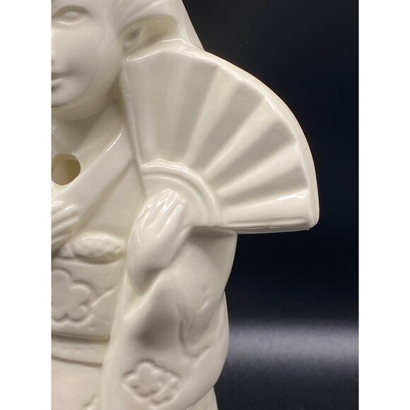Vintage Ceramic Geisha Figurine w/Fan Drinking Cup Benihana of Tokyo - Picture 3 of 14